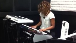 NAMM 2012 — Brittani Washington on the Roland JUPITER-80