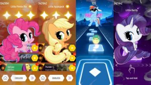 Pinkie Pie - Apple Jack - Rainbow Dash - Rarity l My Little Pony Baby in Tiles Hop EDM RUSH Game!