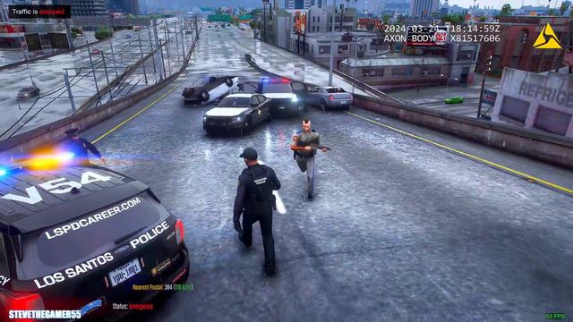 Playing GTA 5 As A POLICE OFFICER City Patrol| HPD|| GTA 5 Lspdfr Mod| 4K смотреть онлайн