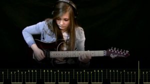 Dragon Force - Through the fire and flames - Tina S - Guitar Tutorial - Animated Tab
