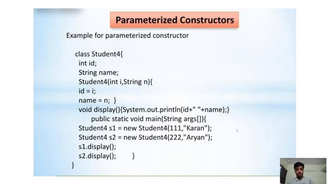 Constructor in java / Default Constructor / Parameterized Constructor