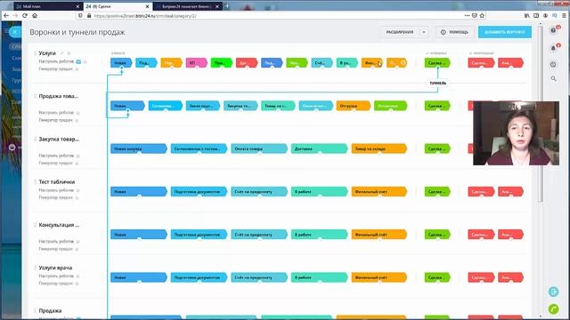 Ведение разных типов лидов и сделок в Битрикс24 смотреть онлайн