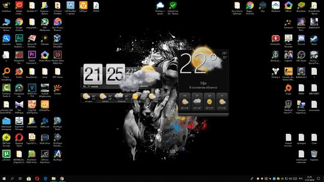 HTC Home виджет часов и прогноза погоды для рабочего стола Windows смотреть онлайн