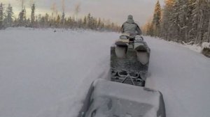 Ураган Тайга 600: прогулка по зимнему лесу...