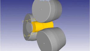 Deform-3D - Прокатка прутка в трехвалковом стане винтовой прокатки