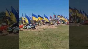 Появилось видео из города Люботин (Харьковская область). Местные удивляются как в городе с население