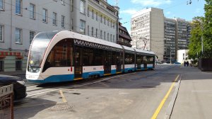 14 маршрут трамвая (временный). 21.05.2023 год. Москва.