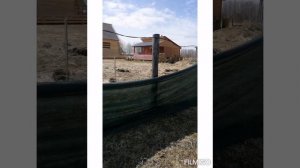 Забор из сетки 80% затенения. 44 метра забора за 7 тыс.руб.