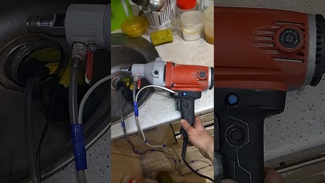 Дрель алмазного бурения Ken 6110B доработка узла подачи воды