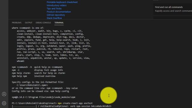 Setup development environment for React