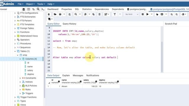 How To Resolve/Fix PostgreSQL Default Value Not Working || PostgreSQL Column Default Value | pgAdmi