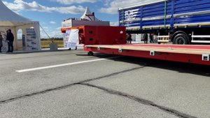 Полуприцеп "Политранс" на выставке "Стройдорэкспо-2021"