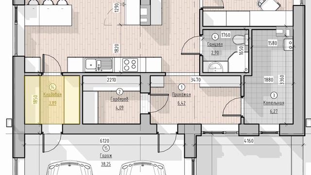 Одноэтажный дом в стиле минимализм с разноуровневыми крышами и площадью дома 150 кв.м смотреть онлайн