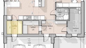 Одноэтажный дом в стиле минимализм с разноуровневыми крышами и площадью дома 150 кв.м