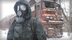 Постапокалиптический этюд "Кладбище поездов"