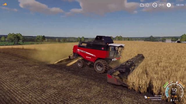 Farming Simulator 19 PGR Sliwno уборка и продажа соевых бобов ,сеем овес смотреть онлайн