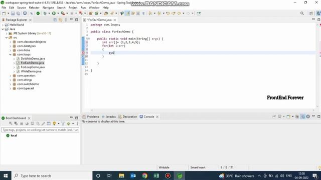 For Each Loop In Java | Java Spring Boot Tutorial For Beginners |