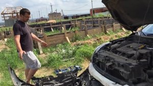 Промывка, чистка, мойка  радиатора кондиционера mazda 3 своими руками