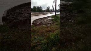 Иркутская обл. п. Усть-Уда, ливень шёл всего 10 мин. 14.08.22