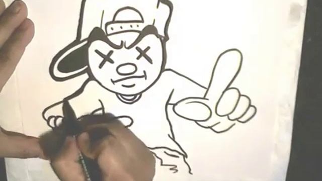 как нарисовать граффити человечка смотреть онлайн