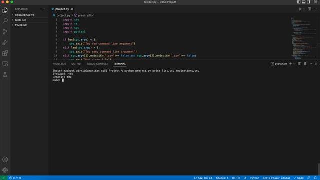 cs50 Introduction to Python Final Project 2022- Pharmacy assistant смотреть онлайн
