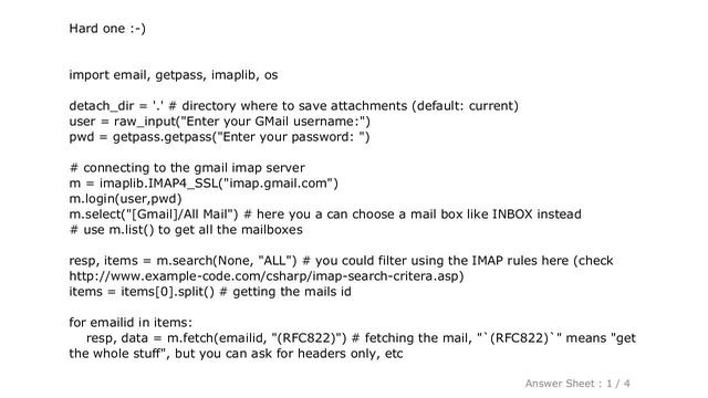 PYTHON : How can I download all emails with attachments from Gmail?
