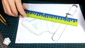 Объёмная буква А из картона. DIY