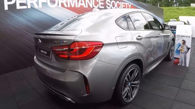 BMW X6 M Sport power SUV individual (F86) X6M twin turbo donington grey colour walkaround K1243