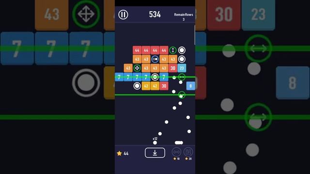 Ball brick breaker (ios/android) walkthrough #short