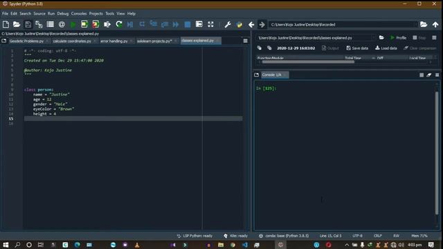 Python Classes and Objects #python #class #object  #anaconda #spyder #datascience #data #engineerin