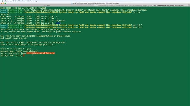 Lession 01 Install Nodejs on MacOS and Ubuntu command line interface CLI