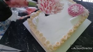 Делаем Георгин из БЗК.  Dalihen aus Eiweißcreme