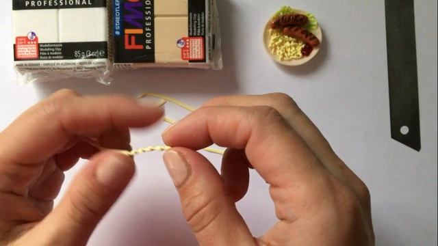 Мастер-класс: Миниатюрные колбаски из полимерной глины FIMO/polymer clay tutorial