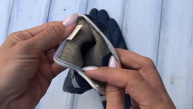 Женские кожаные перчатки синие 374 смотреть онлайн