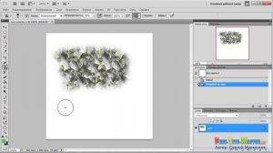 Наложение узора Узорным штампом в Фотошопе
