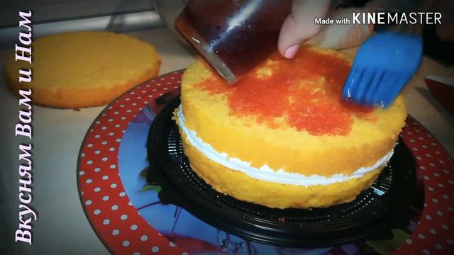 СБОРКА ТОРТА С КЛУБНИЧНОЙ ПРОСЛОЙКОЙ//THE ASSEMBLY OF THE CAKE IN DETAIL//