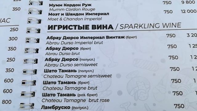 Обзор цен в баре парк-отеля Лазурный берег Анапа Джемете 2021
