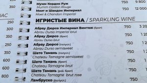 Обзор цен в баре парк-отеля Лазурный берег Анапа Джемете 2021