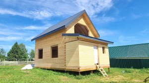 Дом-баня 6 на 8 полтора этажа из профилированного бруса с пристройкой. Сыктывкар Центр Домостроения