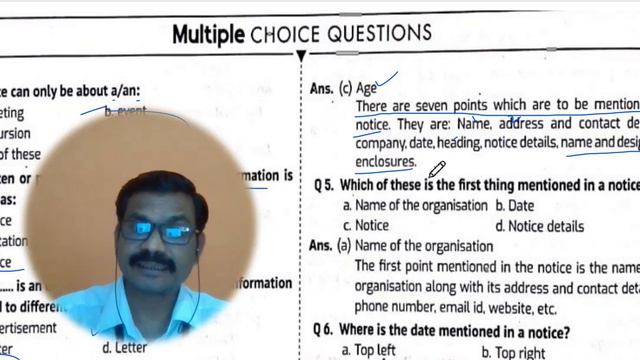 NOTICE WRITING MCQs EXPLANATION /CBSE/STATE BOARD : PRINTABLE MCQS/ ONLINE TEST BY DEWANGAN SIR