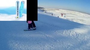 Часть 3. Учим своего ребёнка кататься на сноуборде. Основная стойка и упражнения на баланс.