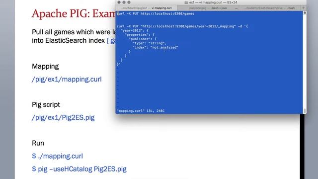 9.8 ElasticSearch Training - Apache Pig to ElasticSearch Data Processing application part 1