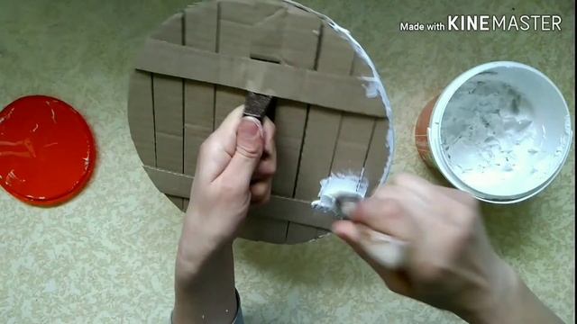 DIY. ✔️Как сделать декоративный бочонок на каркасе. Часть 3. Decorative barrel on the frame. Part 3 смотреть онлайн