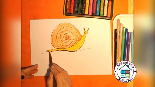 Как нарисовать улитку. Рисуем с детьми