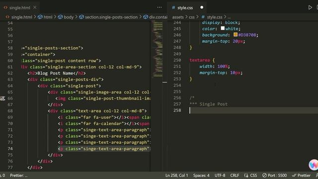 PHP Blog Website Lesson 3 - Finishing Design and patterns to Front end structure(HTML/CSS/JS)
