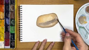 Как нарисовать картошку карандашом и гуашью для детей | Рисунок поэтапно для срисовки