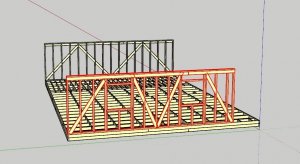 проект каркаса стены с оконным проемом sketchup wall frame project with a window opening in sketchup