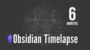 Timelapse базы данных Obsidian за 6 месяцев