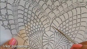Ажурная салфетка крючком Лотос. Часть 1