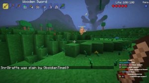 МОДДИ ЖИРАФ ОБСИДИАН И МОЛВИН ИГРАЮТ В ТЕРРАРИЮ